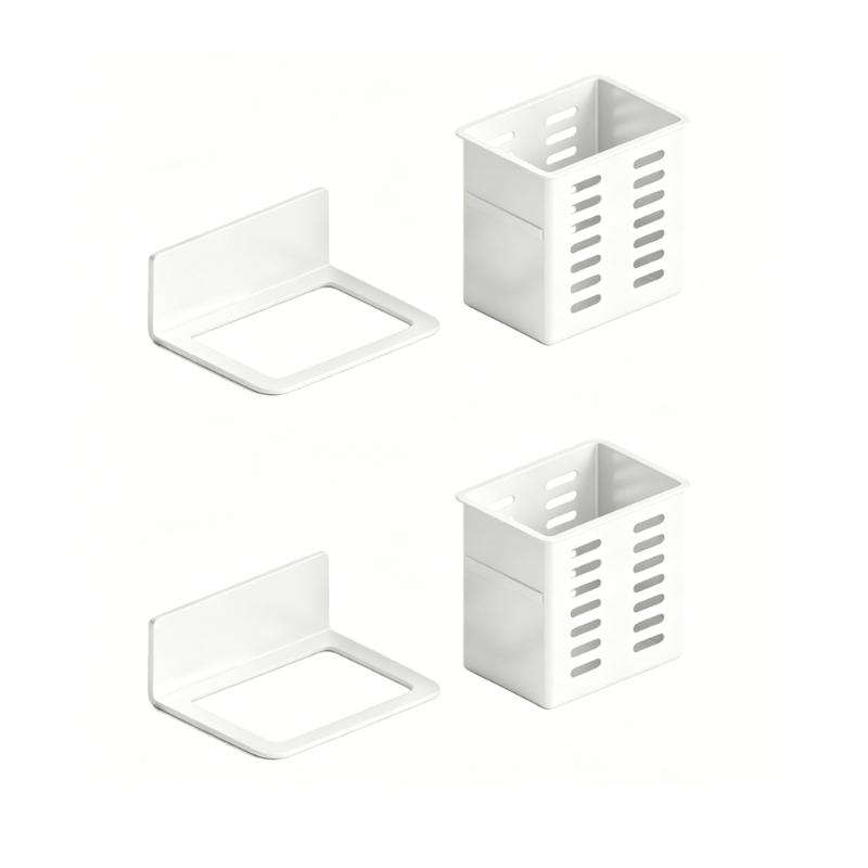 Strong Adhesive Wall Mount Chopsticks Organizers Plastic Multiple Use Rack For Utensils Brushes And Small Items