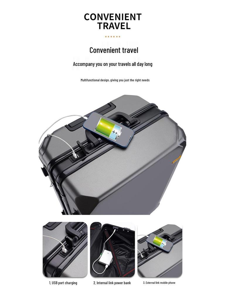 Women's Lightweight 20" & 24" Silent Universal Wheel Suitcase with Combination Lock