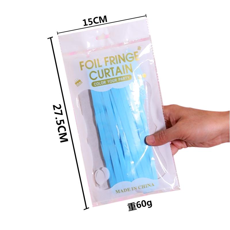 New Macaron Color Laser Tinsel Curtain 1x2m - Thickened Party Decoration for Birthday or Event