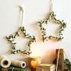 Christmas Home Party Decoration Supplies Stars and Leaves Wall Hanging Tapestry Boho Dorm Living Room Home Creative Decoration