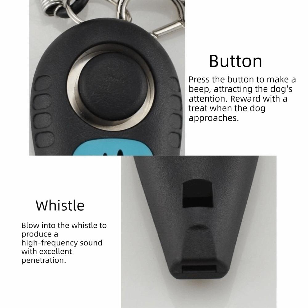 Clicker Addestramento Animali 2 in 1 Portatile Cinturino da Polso Regolabile Fischietto Addestramento Cani Dispositivo Professionale per Richiamo Cani