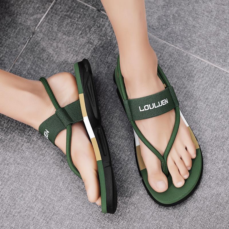 Summer Men's Flip Flops Non-slip Wear-resistant Indoor Slippers Outdoor Fashion Beach Sandals Light Breathable Men Slippers