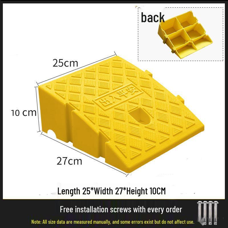 Car Ramp Sill Pad - Plastic Vehicle Curb Slope & Speed Bump