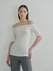 Peulloumeon Off Shoulder Top_Ivory
