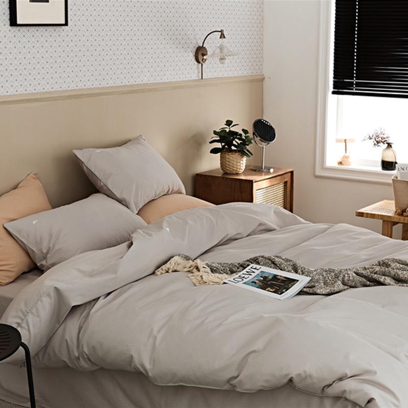 100% Cotton Long-Staple Flannel Bedding Set - 4-Piece Autumn/Winter Edition with Embroidered Thick Bed Sheet & Duvet Cover.