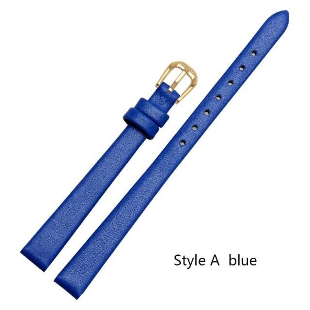 

Женский браслет для часов из натуральной кожи, модный ремешок для часов, наручные часы, мини-ремешок 6 мм, 8 мм, 10 мм, 12 мм, 14 мм, маленький размер, красный ремешок для часов 14mm