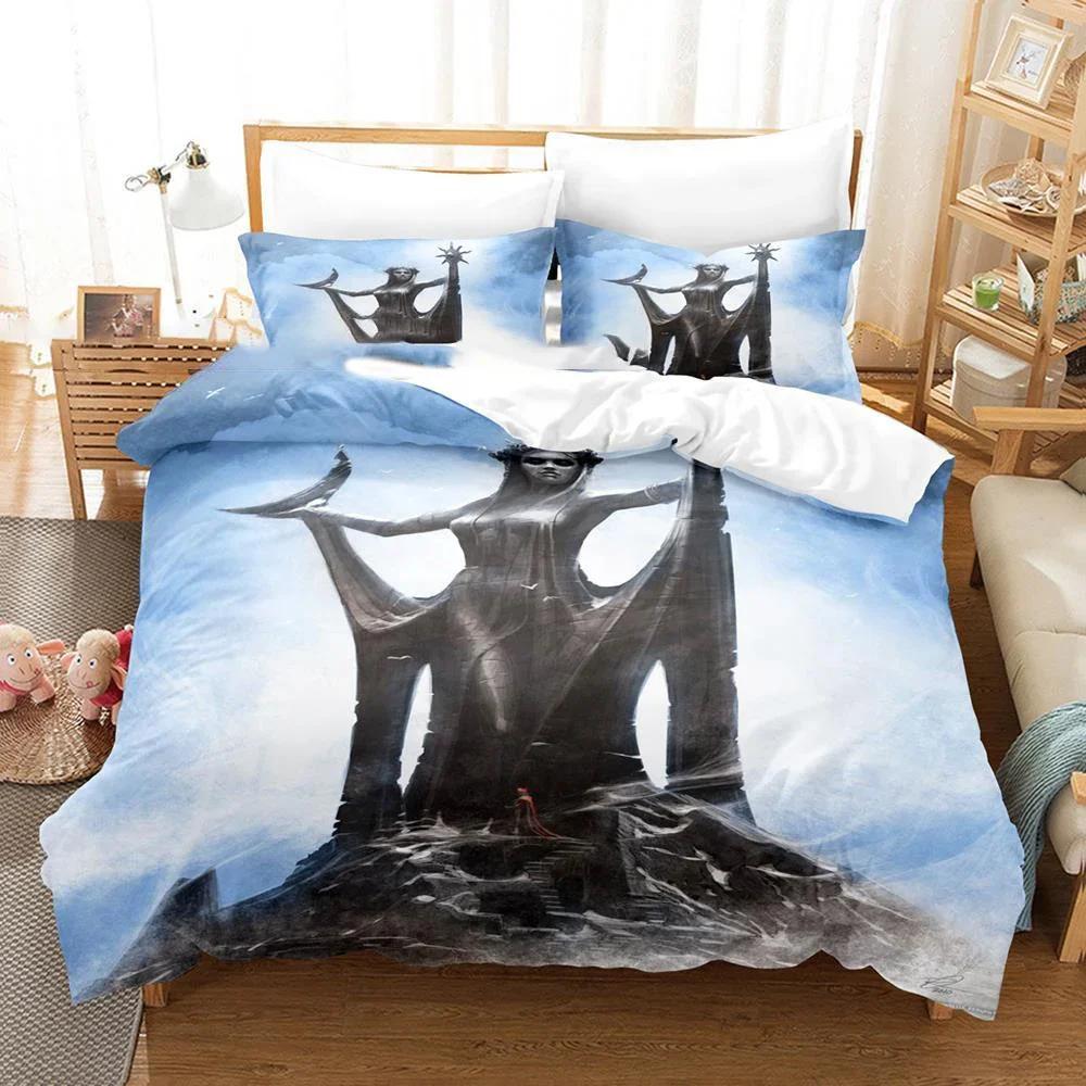 3D Printed Skyrim Bedding Set Elder Scrolls Duvet Cover Bedroom Comforter Covers Single Twin King Size Quilt Cover Home 2/3PCS