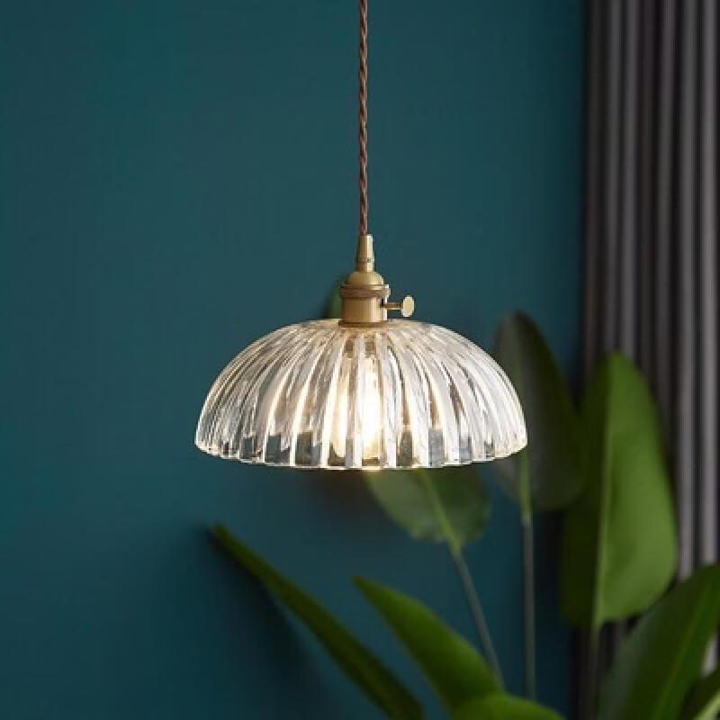 Oeny Japanese Style Copper Glass Pendant Lamp