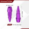 PATIKIL 4pcs 45MM 4pcs Spike Shape Tire Valve Stem Caps Aluminum Alloy Wheel Valve