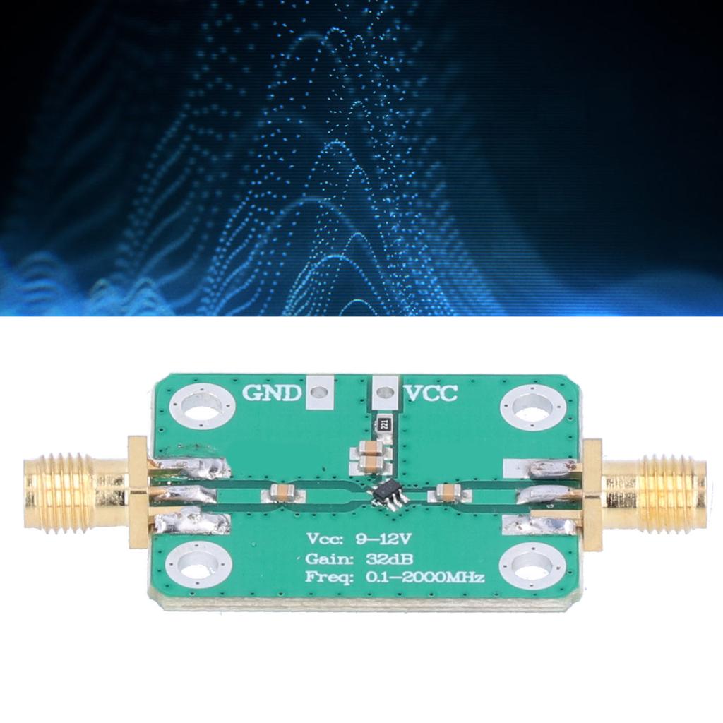 RF WideBand Amplifier 0.12000MHz 912VDC 37mA 30+dB High Gain SMAK Female Low Noise LNA Amplifier