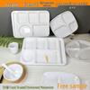 LIJIA FITMENT White Melamine Divided Canteen Plate