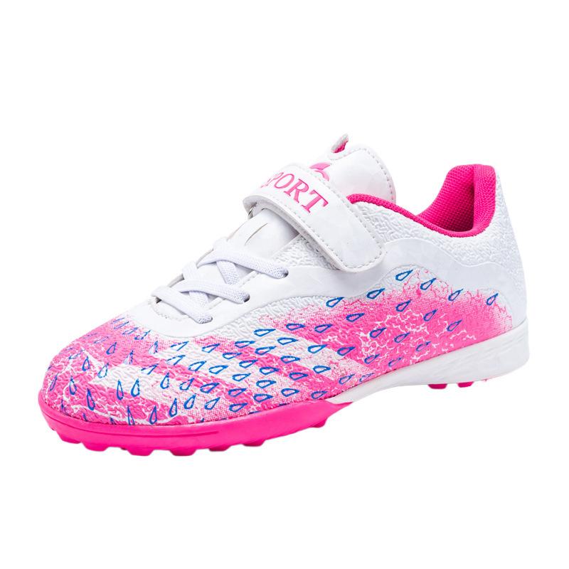 Children's Football Shoes Boys and Students Girls Broken Nails Velcro Casual Game Sports Shoes