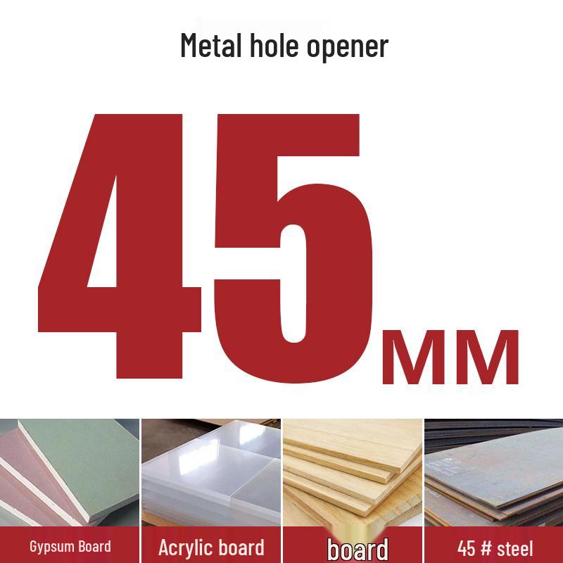 High-Speed Steel Bimetal Hole Puncher for Wood, Stainless Steel, and Plastic.