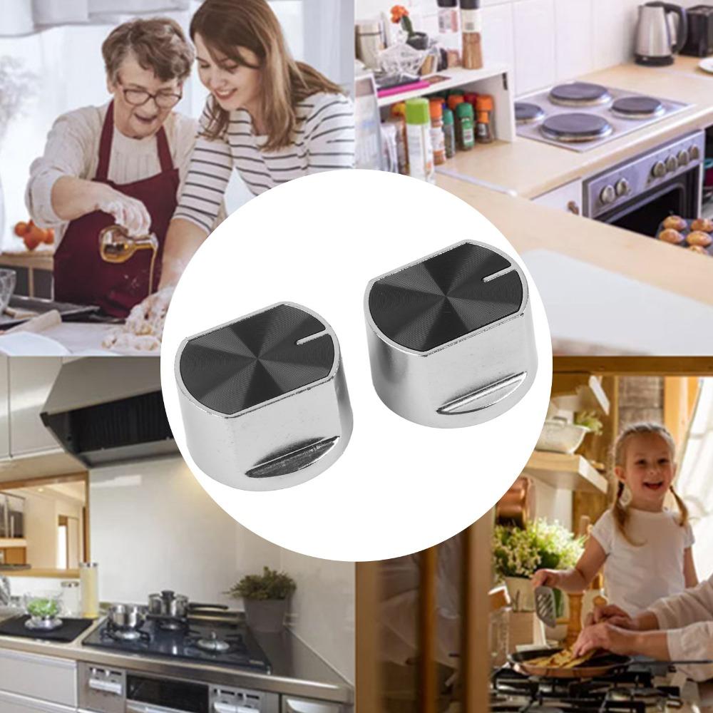 2pcs Zinc Alloy Stove Knob Rotary Type Rotary Switch Knob Gas Stove Control Knob Gas Cooktop