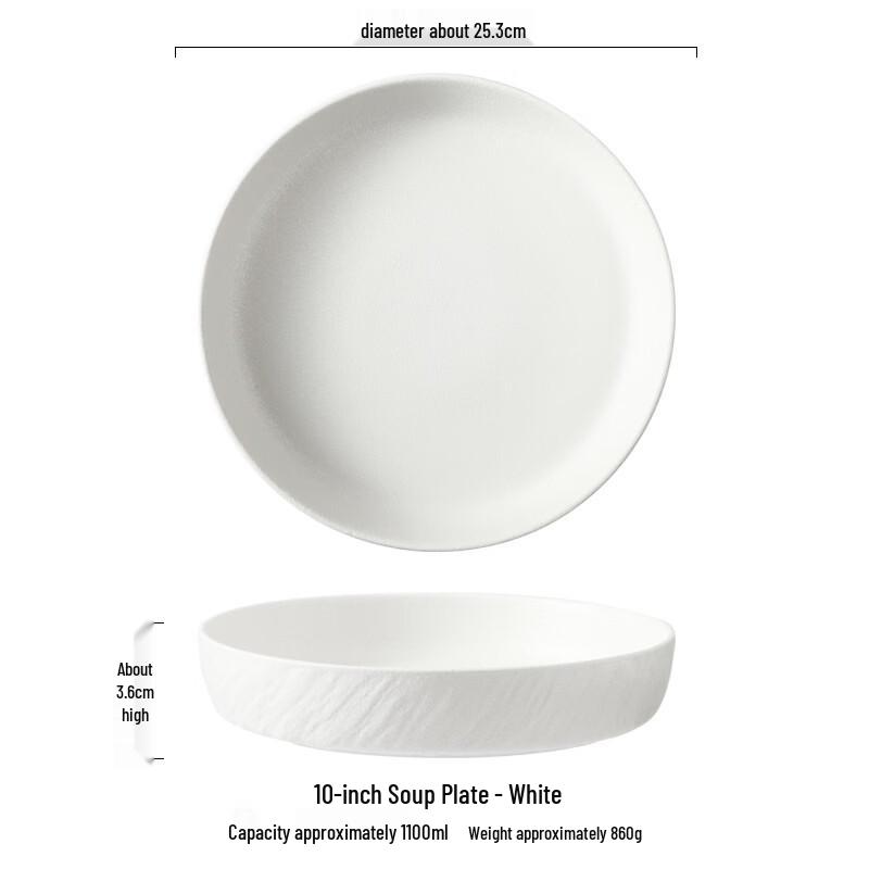 ZISIZ Japanese Style Ceramic Soup Plate