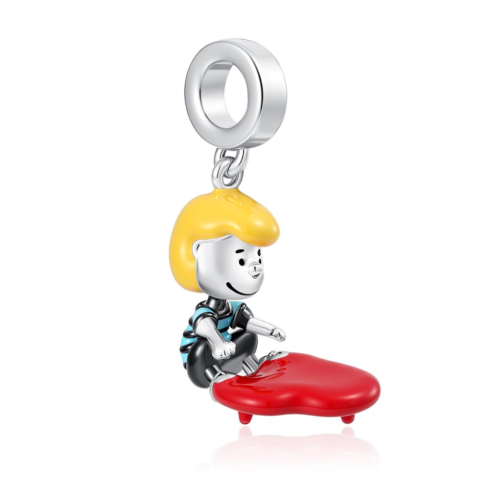 New 925 Silver Cartoon Snoopy Mickey Minnie Clip Charms Beads Fit DIY Bracelets Women Jewelry Gifts