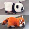 Reversible Panda Plush Toy Transformable Red Panda Plushie Stuffed Animal Doll Pillow Home Office Bedroom Decoration Kids Adults Christmas Birthday Gi