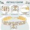 Strasskatzenhalsband mit Anhänger, verstellbares Bling-Kristall-Diamant-Haustierhalsband für Katzen und kleine Hunde (Gold)