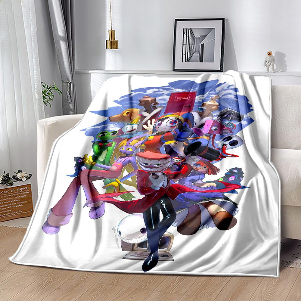 Digital Circus Blanket Soft Warm Cozy Perfect for Livingroom Couch Sofa Four Seasons Multipurpose Stylish Decor Ideal Gift For Birthday Valentine'S Da