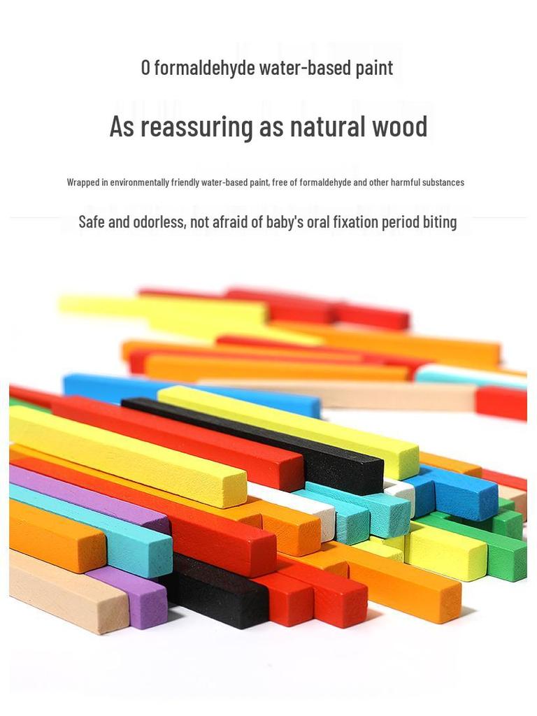 Children's Wooden Magnetic Counting Sticks & Drawing Board - Multifunctional Number Learning Toy