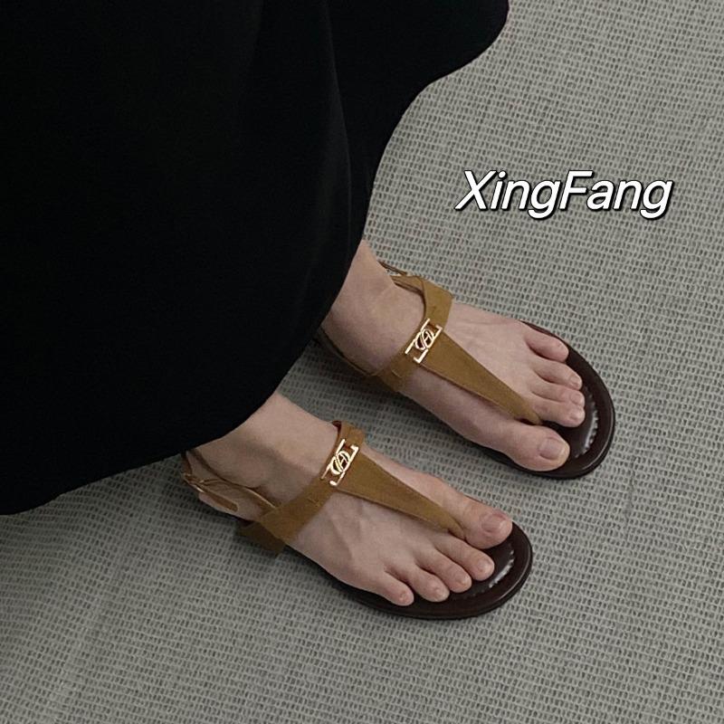 Sheepskin retro pinch feet genuine leather thick sole with sandals women's summer wear flip-flops women's shoes cool slippers