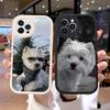 West Highland Terrier Westie Phone Case for Iphone 16 15 13 12 14 11 Pro Max Mini X Xr Xs 8 7 Puls Lambskin Cover
