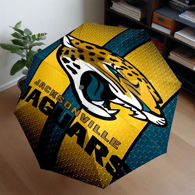 Jaguars Team Spirit Umbrella 8-Frame for Travel, Camping, Casual Lightweight Portable Umbrella, Essential for Every Family Holidays Gift