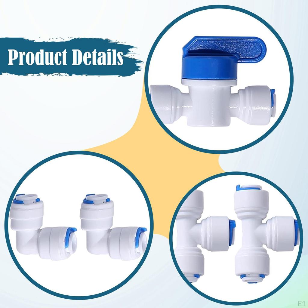 12Pcs 3/8" Od Change 1/4" Quick Connect Fittings for Osmosis Water Purifier System Tube