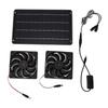 J-ouuo 20W Solar Powered Dual Fan 12V Efficient Energy-Saving Solar Panel Fan Kit with Switch for RV, Greenhouse, Pet Home