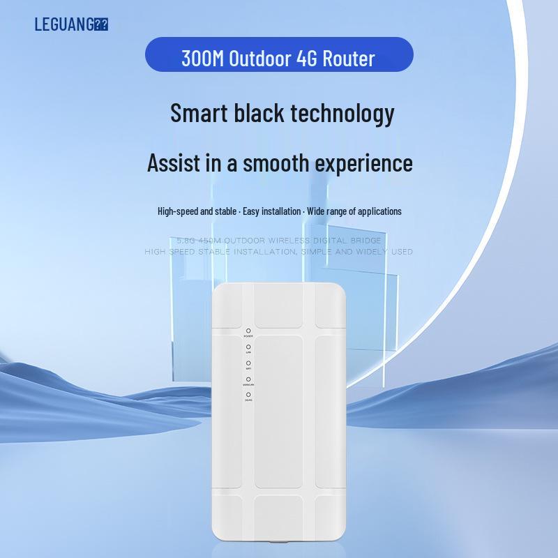 

Rainproof Outdoor 4G SIM Card Wireless CPE Router with Wired to Wi-Fi Connectivity for Monitoring