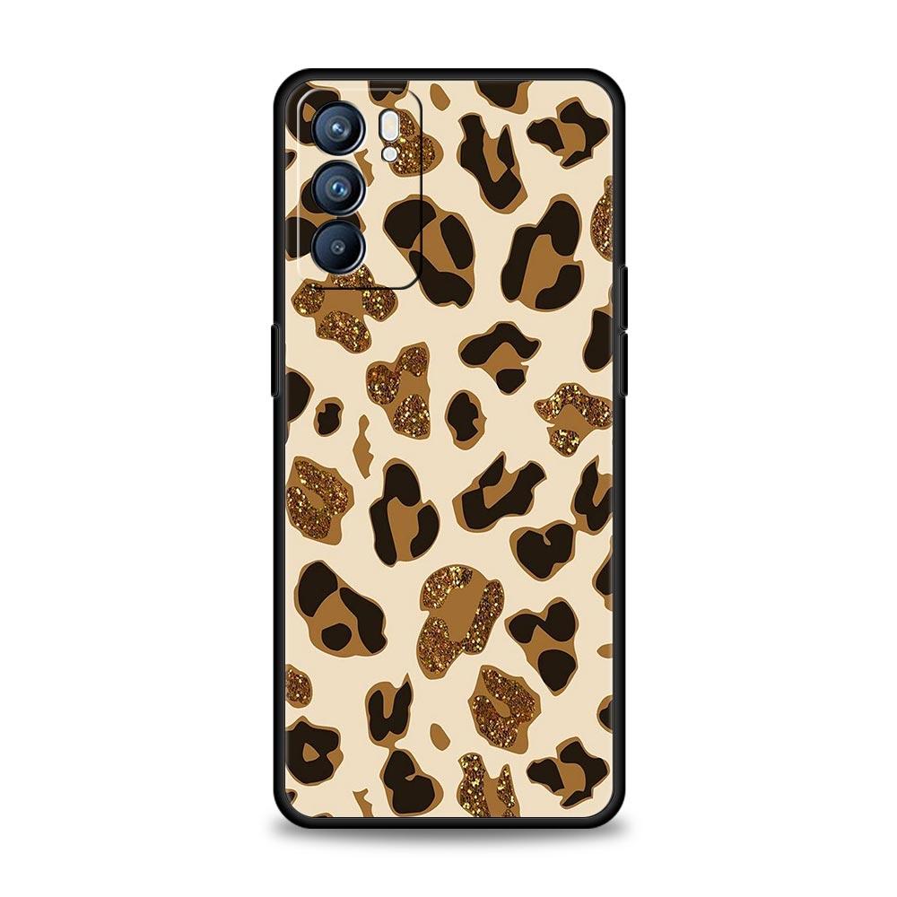 Fashion Tiger Leopard Print Case For Oppo Reno13 Reno12 Reno11 F Reno10 Pro A54 5G Find X5 A53 A52 A9 A17 4G A79 A80 A98 Cover