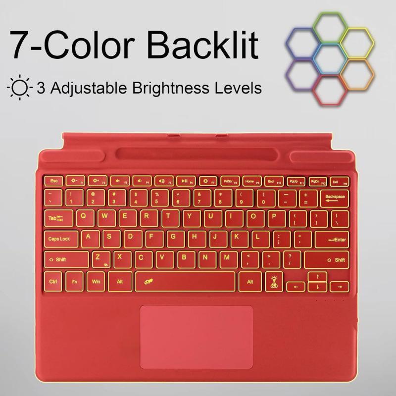 Microsoft Surface Pro 34567 Backlit Touch Keyboard Case for Surface Go 23 - Bluetooth Keyboard