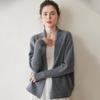 Women's Cashmere Batwing Sleeve Cardigan: Autumn/Winter Shawl Sweater with Silver Thread
