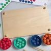 Educational Wooden Bean Counting Game Set Colorful Bead Finger Training, Counting Practice, and Math Skills Development, Counting Game