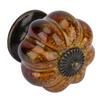 European Ceramic Pumpkin Door Knobs Cabinet Handles Single Hole Cupboard Drawer Pulls (White)