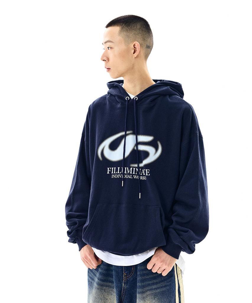Symbol Logo Spread Hoodie - Navy