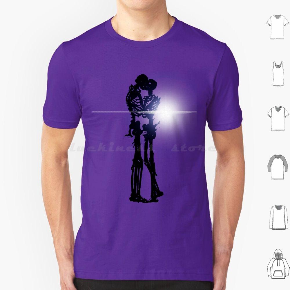 Skeleton Kiss Lens Flare Nuclear Love Skull T Shirt Cotton Men Women DIY Print Skeleton Kiss Kissing Skeletons Nuclear Atomic