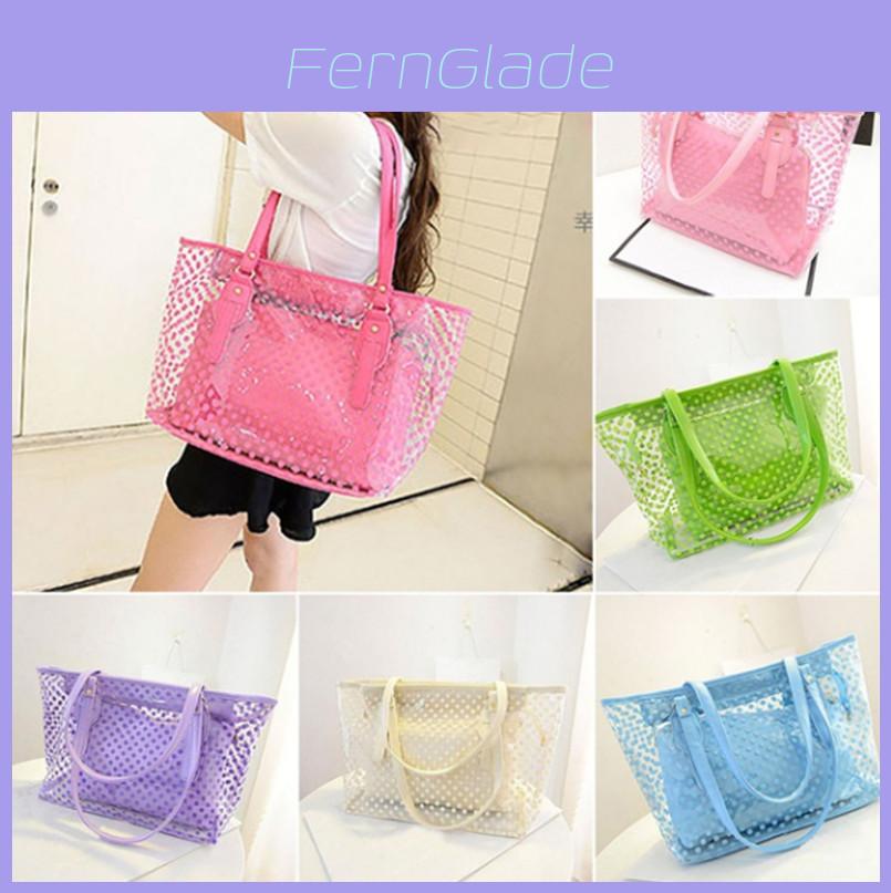 Premium Quality 2pcs/set Womens Clear Transparent Shoulder Bags For Fashion Enthusiasts