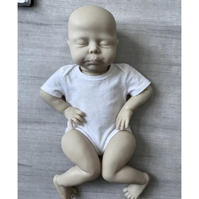 NPK 19 Zoll Christopher Reborn Puppen-Bausatz Ungemalt Unmontiert mit Stoffkörper DIY Künstlerpuppen-Teile Kein Spielzeug enthalten
