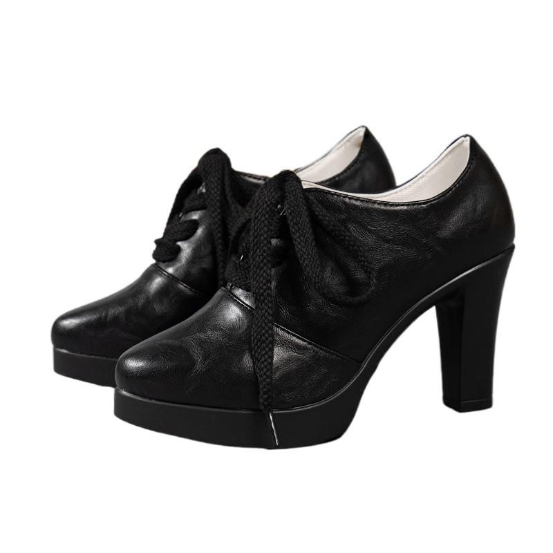 Dámské lodičky na vysokém podpatku s špičatou špičkou Kožené boty Zbrusu nové Ležérní boty Trend 2024 Podzim Elegantní kancelářské boty Módní lodičky Zapatos Mujer