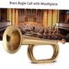 Bugle Call Trumpet Brass Cavalry Horn with Mouthpiece for School Band Cavalry Military Orchestra
