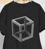 Atemberaubende Gehirnverdrehende Optische Illusion Minimalistisches Minimalistisches Abstraktes Shirt