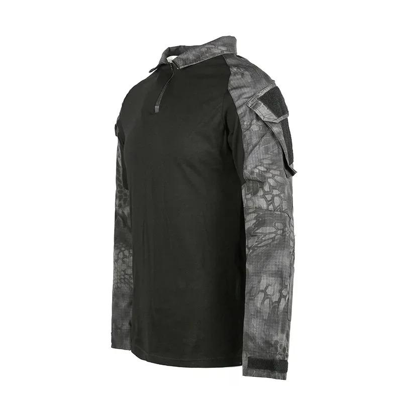 Outdoor Tactical Hiking T Shirts Men Long Sleeve Hunting Climbing Shirt Sport Clothes