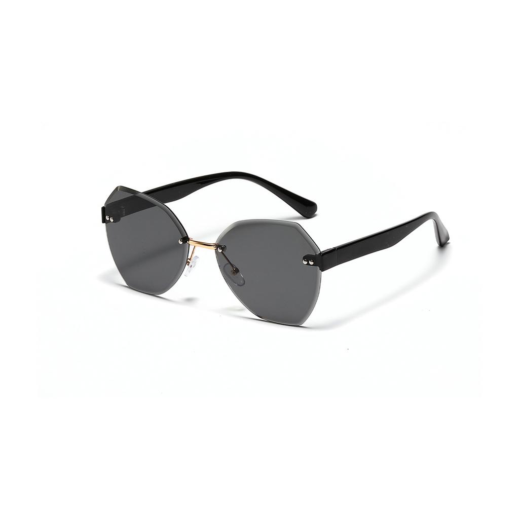 Rimless Glasses Polygonal Pink Retro Sunglasses Female Texture Sunglasses Male