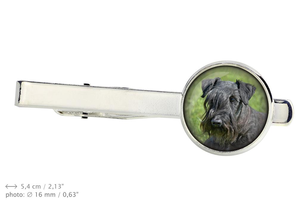 Cesky Terrier, Czech Terrier, Bohemian Terrier - cufflinks and tie with your photo, a suit decoration, men's jewelry from the Art-Dog brand.