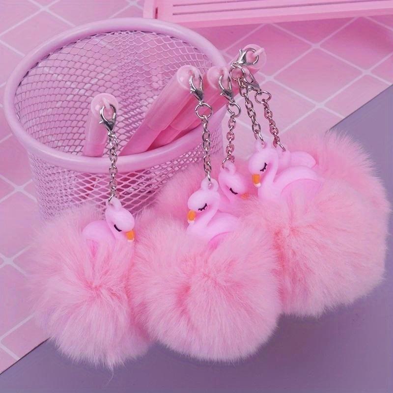1 τεμ Pink Flamingo Gel στυλό Όμορφα βελούδινα στυλό κύκνου για σχολικά δώρα για κορίτσια που γράφεις Kawaii Neutral στυλό Σχολικά είδη γραφικής ύλης