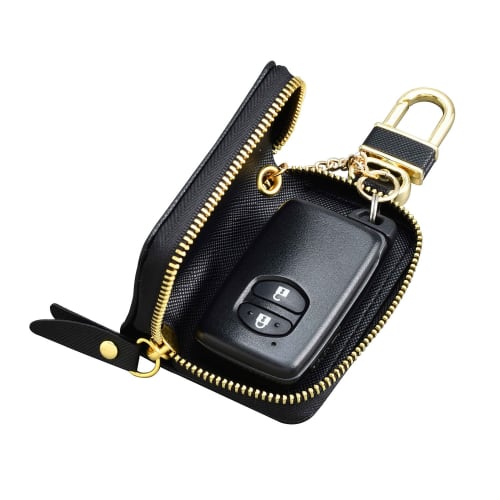 SEIWA Car Supplies Hello Kitty Key Case KT523 Smart Key Storage Black & Gold HELLO KITTY