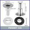 Straight Thru Hull Exhaust Skin Fitting w/ Screws and Nuts for 24mm Tube Pipe