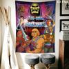 He Man Wall Tapestry Aesthetic Wall Hanging Printed Fabric Blanket Decorative Tapestries for Bedroom Living Room Home Decor