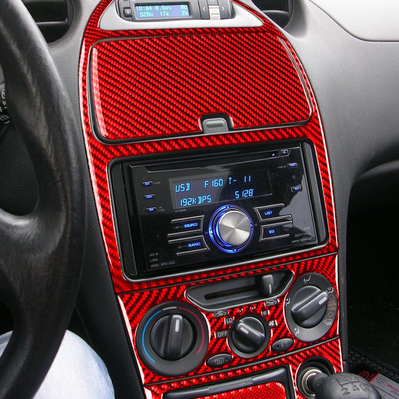 For Toyota Celica 2000 2001 2002 2003 2004 2005 Dashboard Control Panel Set Real Carbon Fiber Sticker Car Interior Accessorie